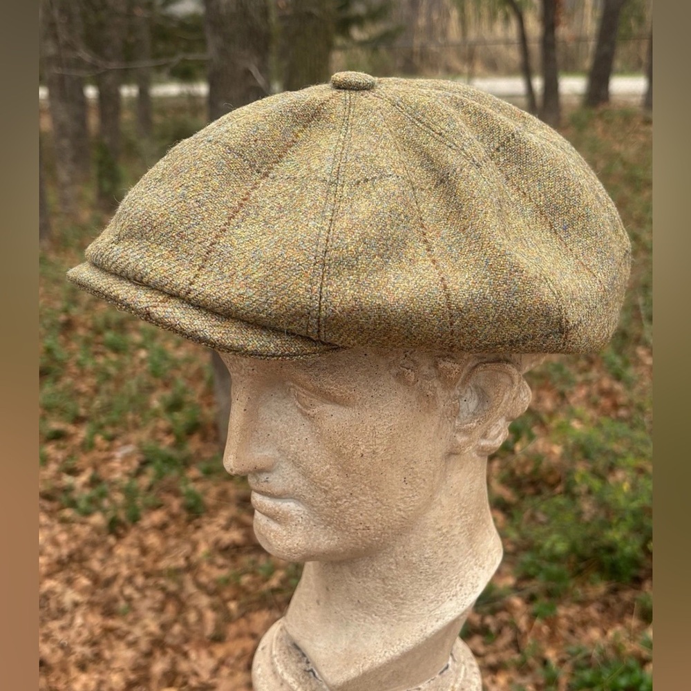 Lawrence & Foster Yorkshire Newsboy Cap in Tweed - Classic Men’s Hat US 7